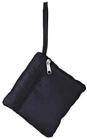 YUYTE Kids Mesh Beach Toy Bag Lightweight Foldable Drawstring Backpack with Adjustable Shoulder Straps for Swimming Pool and Outdoor Play (Black)