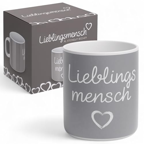 XL-kaffekopp tekopp jättemugg för kök kontor, ca 850 ml 13 x 11 cm, presentidé (favoritperson)