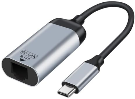 Hipzeepo Adaptador Convertidor USB-C A RJ45 LAN Ethernet, Interfaz de Red Cableada Gigabit USB Tipo C 3.1 de 1000 M para 7/8/10