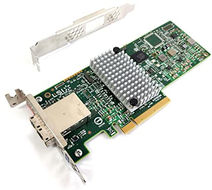 LSI LSI00343 SAS 9300-8E Host Bus Adapter (8-Port, PCI-e 3.0 8X, SAS 3.0), Schwarz