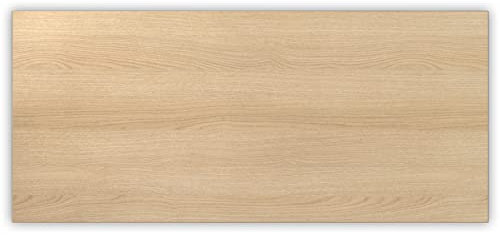 bümö Tischplatte 180x80 cm in Eiche, Schreibtischplatte aus Holz, Holzplatte, Spanplatte kratzfest beschichtet, ABS-Kante, 120 kg Tragkraft für DIY Homeoffice Schreibtisch & mehr