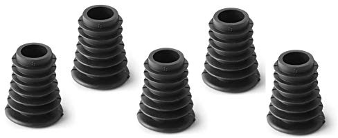 Juego de 5 tapones dosificadores acanalados de goma para botellas de licor de 1 litro, para uso en bares