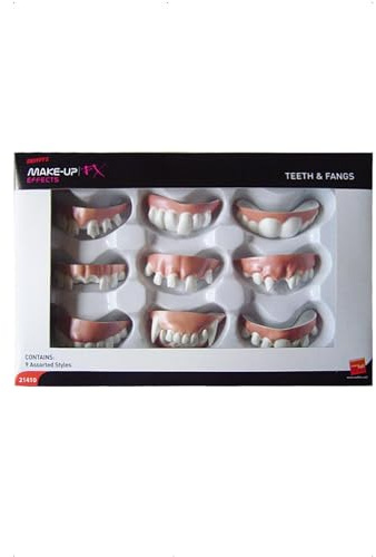 Smiffys tänder och fångtänder, vit, 9