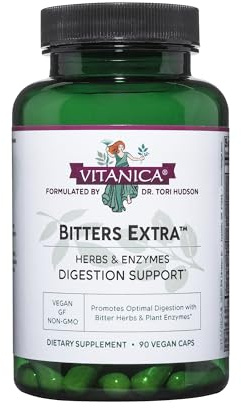 Vitanica Bitters Extra, Digestion Support, Vegan, 90 Capsules