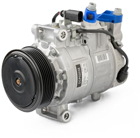 DENSO Compresseur de climatisation (Référence DCP02038) pour la climatisation du véhicule – Qualité OE, remplacement direct, performance fiable, refroidissement efficace, faible charge moteur