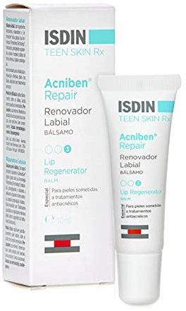 ISDIN Acniben RX Balsamo labial, Negro, 10 ml (Paquete de 1)