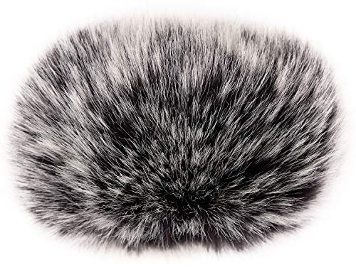 ChromLives Wind Muff Windschutzscheibe, Mikrofon Pelzige Windschutzscheibe im Freien 2,5 x 40 mm (L x T) Mikrofon Windschutzscheibe Windschutzscheibe Kompatibel mit Zoom H1 Apogee Mic und mehr