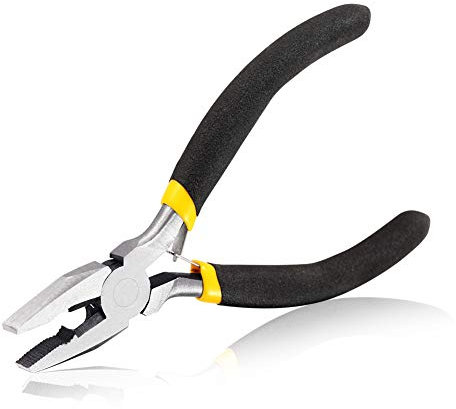 SPEEDWOX Mini Linesman Pliers Wire Cutters 4-1/2 Inches Multi Use Combination Pliers Jewelry Making Small Side Cutters Micro Fine Lineman's Pliers Beading Tool Hobby Craft Screw Wire