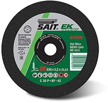 Sait 08512 EK WINNER-DT C 30 P Lot de 50 disques à tronçonner avec partie centrale coudée Diamètre 230 mm Épaisseur 3,2 mm Alésage moyen 22,23