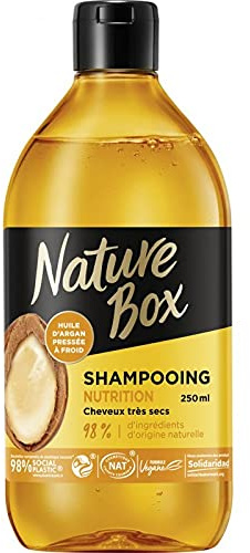 Nature Box - Nutrition Argan Shampoo - sehr trockenes Haar - Vegan Formel - 98% Inhaltsstoffe natürlichen Ursprungs - Inhalt 250 ml