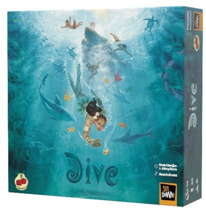 2Tomatoes Games | Dive | Juego de Mesa | Sumérgete en el Océano y Busca Ayuda de los Animales Marítimos para Recuperar la Piedra Sagrada | Muestra tu Agudeza Visual e Ingenio | 1-4 Jugadores | Español