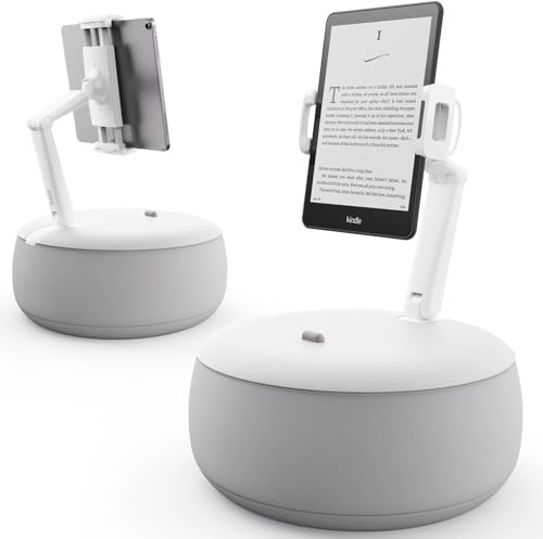 SAIJI Tablet-Ständerkissen, Telefonständer für Rundwinkel, höhenverstellbar, weiches Kissen, Handyhalterung für Bett, Flexibler Handy-Kissenständer – Grau