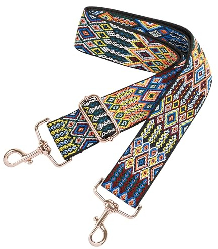 Correas para Bolsos, Correa de Hombro Ancha de Repuesto Ajustable, Bolso de Lona Cruzado con Varios Patrones, Cinturones de Bolso para Bolso Unisex, Bolsos Cruzados, Bolsos de Hombro(Bohemia)