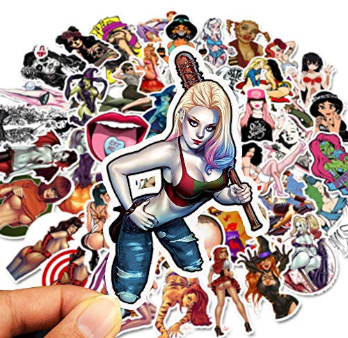 100 adesivi sexy Pin Up Girls Sticker per laptop, skateboard, bottiglie d'acqua, biciclette, bagagli, chitarra, moto, casco, scrapbook, adesivi impermeabili in vinile per adulti
