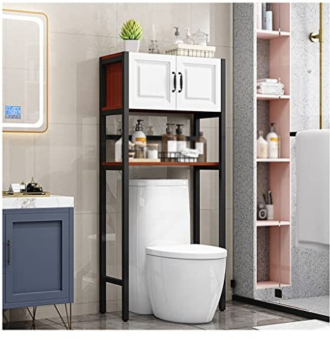 Hokcus Étagère Multifonctionnelle Au - Dessus Des Toilettes Lave - Linge Étagère de Rangement, 2Ux de Rangement Étagère de Toilette, Économie D'Espace Armoire Au Sol Top Rangement Coin