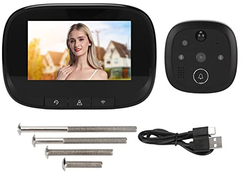 Digitaler Türspion, 120-Grad-Winkel, Pir-Bewegungserkennung, Nachtsicht, intelligentes WLAN, Guckloch, visuelle Türklingel, USB/batteriebetrieben