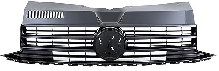 Kühlergrill Hochglanz Schwarz für Emblem kompatibel für VW T6 Multivan Transporter 2015-2019 auch Sportline DM Autoteile 3863