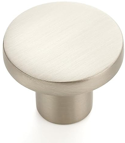 Ravinte 10 Stück Schrankknöpfe Gebürstetes Nickele Knöpfe für Schränke 30mm Küchenknöpfe Möbelknöpfe Schublade Schranktürknöpfe