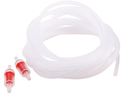 Housoutil 5m Klarer Flexibler Sauerstoff Luftschlauch mit 2 X 4mm Rückschlagventilen Knickfester Druckluftschlauch als Luftpumpen Zubehör für Süß und Salzwasser Aquarien