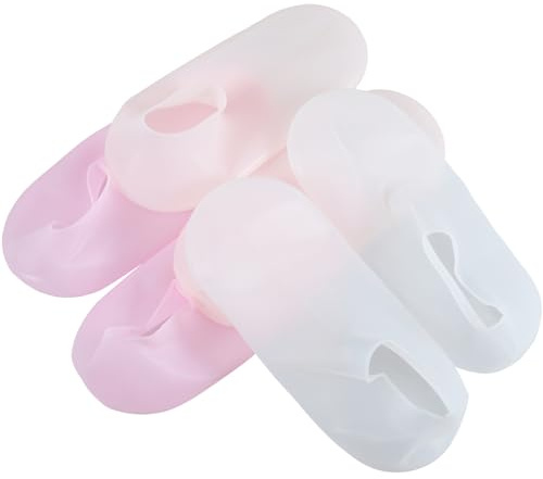 minkissy Calzini Per La Dei Piedi 3 Paia in Silicone Per Idratare I Piedi Resistenti All'acqua Traspiranti E Comodi Per Spa
