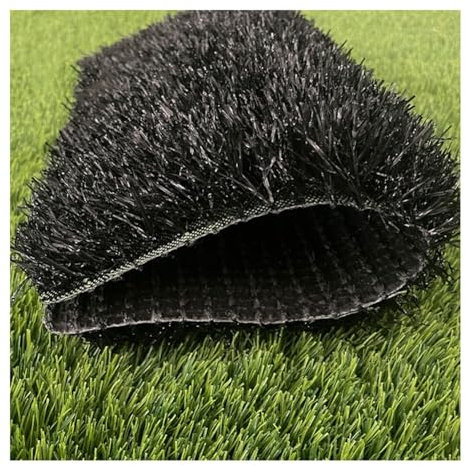 pujindu Kunstrasen, Kunstrasen, Rasen Realistische Synthetische Gartenlandschaft Aus Haustierrasen, Kunstrasen-Teppiche Für Drinnen Und Draußen Mit Abflusslöchern, Individuelle(Schwarz,20x59IN)