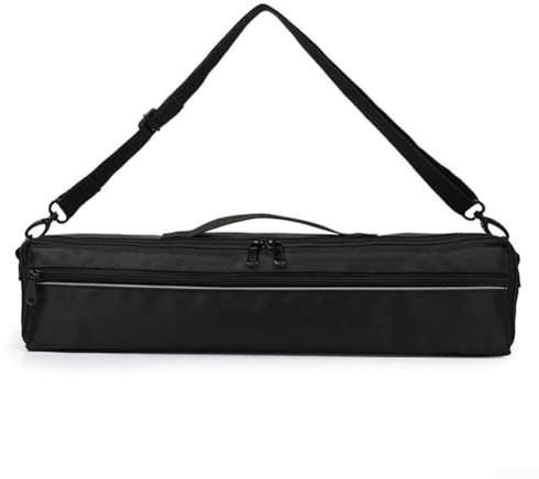 ZAMETTER Schwarz Tragbare FlöTentasche, Verstellbarer Schultergurt Tragbare FlöTentasche Flute Case Bag FüR 1617 LöCher Weiches Fleecefutter (17 Löcher)