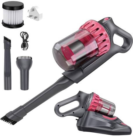 Milbensauger 10KPA Matratzen Reiniger Mit UV-Licht, 2 In 1 Hausstaubmilben Bekämpfen Ultraschalltechnologie Mit UV-Licht, Hepa Filter, 8000 Vibrationen/Min, Für Matratzen, Sofa