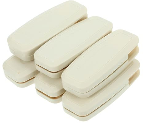 HOLIDYOYO Tiradores De Cortina Plásticos 6 Piezas para Pesos De Cordón De Persianas Verticales Enrollables Y Plisadas Accesorios De Estores Blanco para Hogar Y Cocina