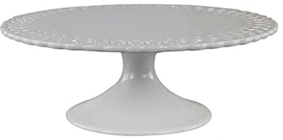 CCYENG Alzata per Torta in Ceramica, Vassoio per Torta Alto, tè pomeridiano, ripiano per Dessert, Piatto per Frutta con Coperchio in Vetro, Alzata per Dessert, allestimento per Matrimonio