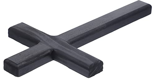 Warmhm Kreuzverzierungen Kernstück Schwarzes Kreuz Für Die Wand Künstliche Pflanzen Kleines Kruzifix Wanddekoration Anhänger Boho en Wand Großes Black Kiefernholz