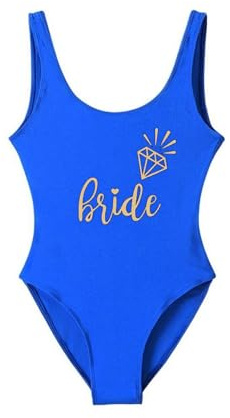 MENGTEQI Costume Piscina Donna, Costume Intero Donna, Costume da Bagno da Sposa, Costume da Bagno in plastica a Vita Alta per rimboccare la Pancia. (Dark Blue,M)