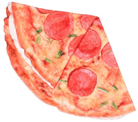 MAGICLULU Warme Runde Pizza-fleecedecke Aus Weichem Flanell Picknickmatte Für Jungen Originelle Lebensmittelabdeckung Für Die Inneneinrichtung