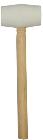 Mazos de goma, martillo de goma blanco con mango de madera for instalación de baldosas, instalación de pisos, decoración del hogar, herramientas de renovación, suministros