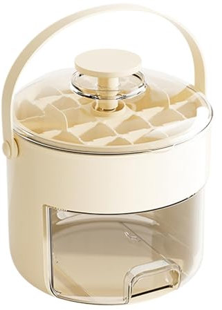 Ice Tray with Lid and Bin, Freezer Ice Maker Mold, Portable Storage with Handle, Multifunctional Food-Grade Bar Accessory for Cocktails, Whiskey, and Cold Beverages