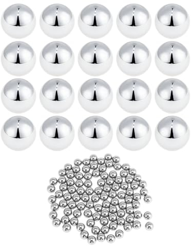 A ABSOPRO 9.5mm Bearing Ball Bearing Steel G100 Precision Ball Silver Tone 100 Pcs