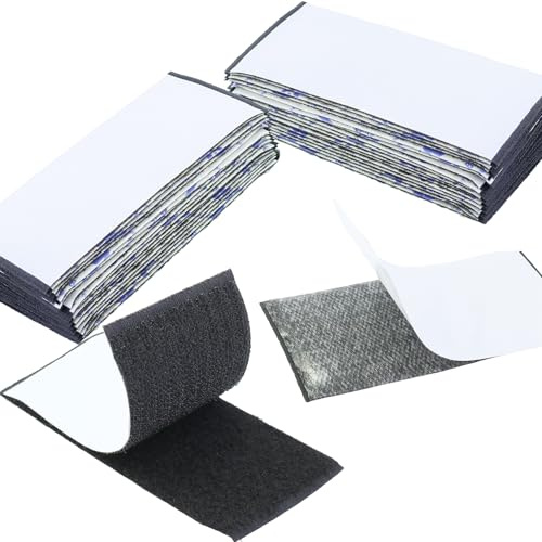 15 pezzi extra forte biadesivo nero nastro biadesivo riutilizzabile 5 x 10 cm, quadrati in fissaggio autoadesivo per tappeti, casa