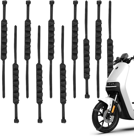 50cm Nylon Fahrrad Schneeketten | 10 Stück Winter Schnee Reifen Kabelbinder | Motorrad Reifen-Schneekette | Wiederverwendbare Sicherheitsketten Für Schnee, Schlamm Und Sand