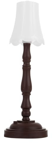 TOYANDONA Mini Lampadaire LED pour Maison de Poupée, Lampe Miniature Vintage Lumière Chaude Café, Décoration D’intérieur pour Chambre et Salon, Accessoire Miniature Fonctionnel et Pile