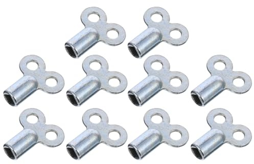 MALUGOGO Radiator Bleed Keys Practical Wrench Square Socket 10 Pcs Zinc Alloy Material Professional Design for Gas Valve and Radiator Tool