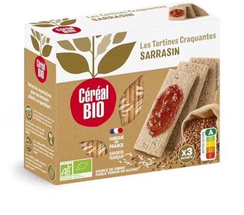 Pour un repas croustillant et digeste au quotidien — CEREAL BIO Tartines craquantes sarrasin, la boite de 145 g - Lot de 4
