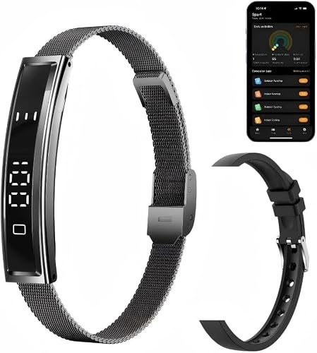 Fitness Tracker for Women Men, Smart Bracelet, Activity Tracker No Subscription Fee, 7 Days Battery Life, Sleep Monitor, Heart Rate & Step Tracker, IP68 Waterproof, Android/iOS Compatible(Black)