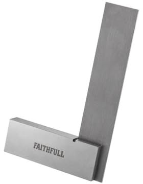 Faithfull Engineers Steel Try Square 75mm (3in) – Precision Ground, Hardened Steel Blade, Accurate Marking, Measuring & Layout Tool for Metalworking & Woodworking