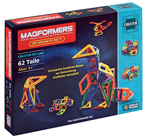 MAGFORMERS 2042622 274-15 Konstruktionsspielzeug, 3 Jahre to 99 Jahre, 62 Teile, Red, Blue, Yellow, Green, White
