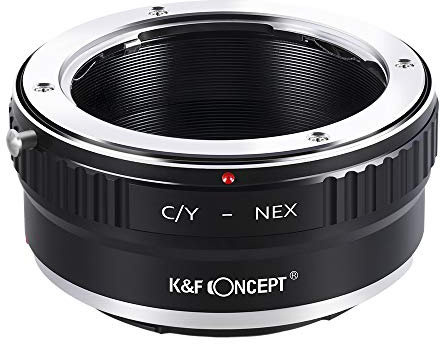 K&F CONCEPT Contax/Yashica Adapter Sony Kompatibel mit Sony E-Mount Kamera (NEX/Alpha) Objektivadapter für Contax/Yashica (C/Y) Objektiv