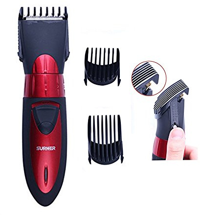 RASOIR TONDEUSE ELECTRIQUE SURKER HC-7068 COUPE CHEVEUX AVEC LAME EN CEREAMIQUE IDEAL POUR LES ENFANTS/HOMMES/PERSONNES AGEES/ANIMAUX AVEC 2 PEIGNES - IDÉE CADEAU