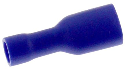 Lumonic 25x Flachsteckhülse 1,5-2,5mm² | für Flachstecker 0,8 x 6,4mm | vollisoliert | Kabelverbinder ohne Löten | Kabelschuh aus Messing verzinnt | KFZ, Maschinenbau