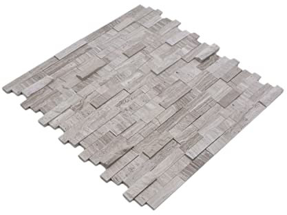 Wandverkleidung Paneel selbstklebend Marmor Naturstein grauweiß Naturstein Bruch Optik white wood für WAND BAD WC KÜCHE FLIESENSPIEGEL THEKENVERKLEIDUNG BADEWANNENVERKLEIDUNG Mosaikmatte Mosaikplatte