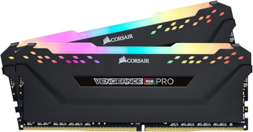 Corsair VENGEANCE RGB PRO DDR4 RAM 32GB (2x16GB) 3200MHz CL16 Intel XMP 2.0 iCUE Compatible Computer Memory - Black (CMW32GX4M2E3200C16)