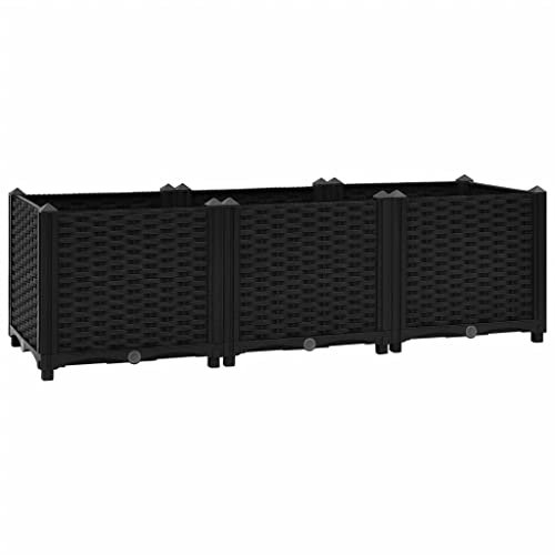 vidaXL Fioriera Rialzata 120x40x38 cm in Polipropilene