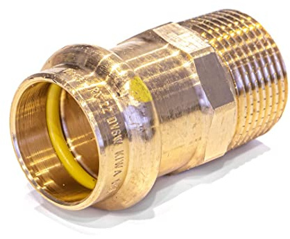 KNM Trade Gas Profipress Fitting SC-Contur Kupfer 22x1 | Kupfer, Erdgas, Flüssiggas, Heizöl, Dieselkraftstoff, HNBR-Dichtung, montagefreundlich, wartungsfrei